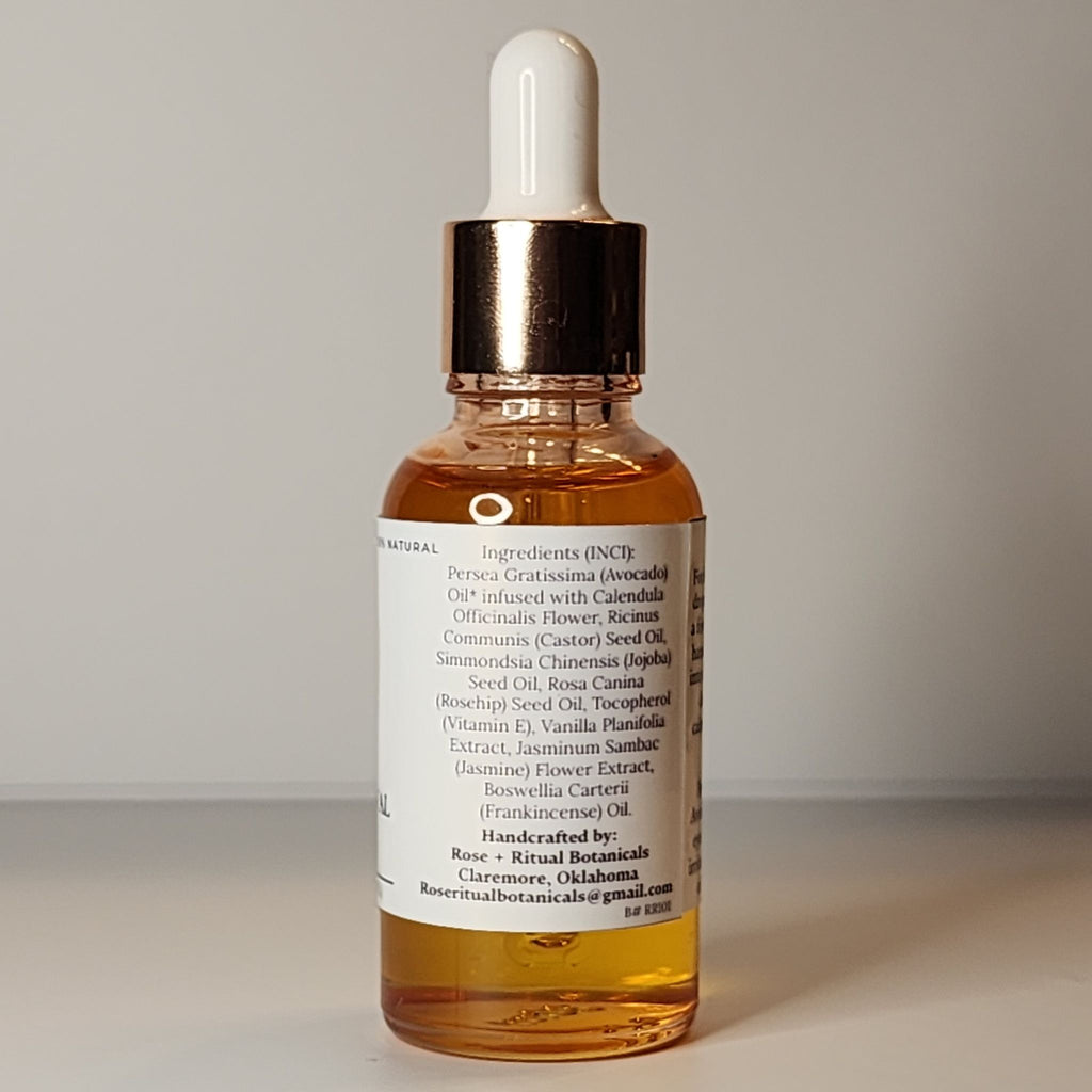 Radiance + Renewal Facial Serum: Rosehip, Jasmine & Calendula Botanical Oil